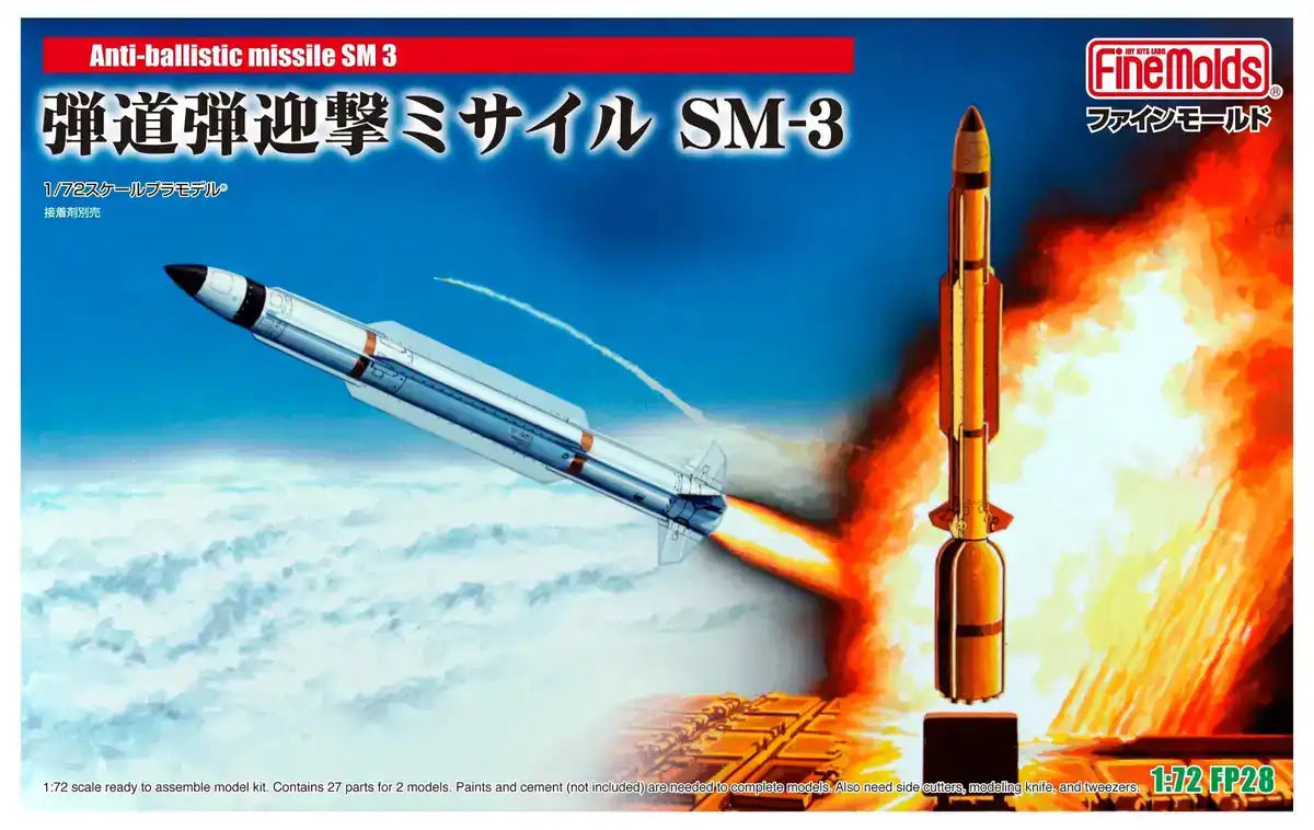 FINE MOLDS Fp28 Anti-Aallistic Missile Sm-3 1/72 Scale Kit