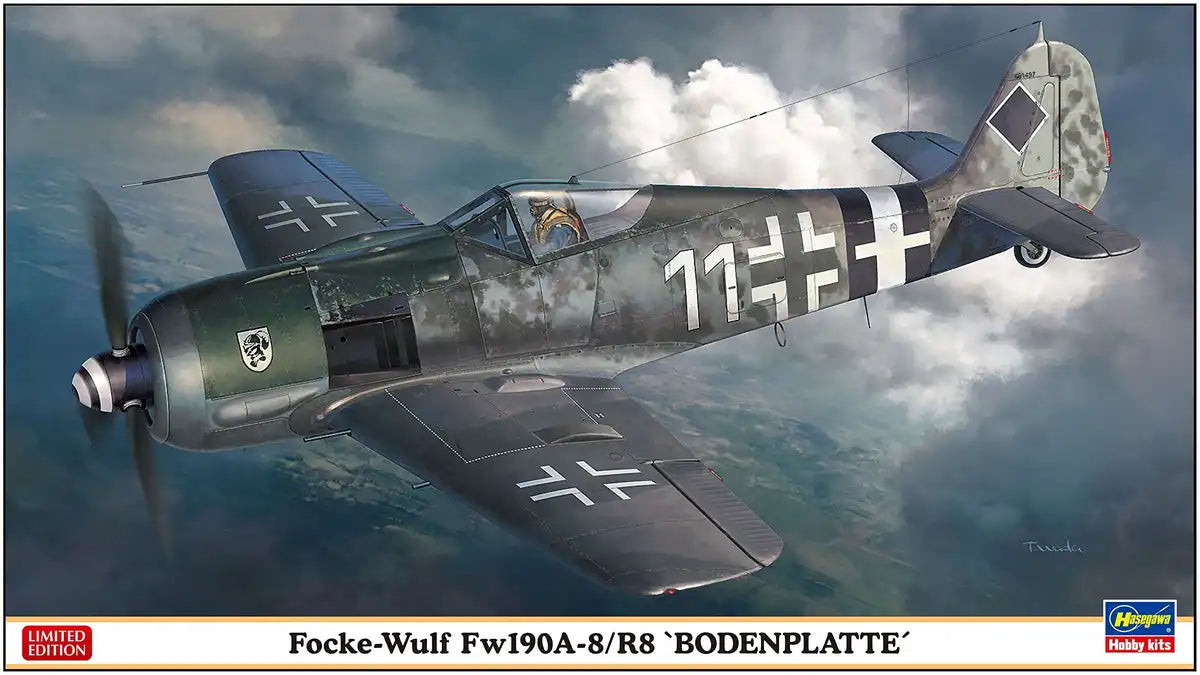 HASEGAWA 07470 Focke Wulf Fw190A-8/R8 Bodenplatte 1/48 Scale Kit