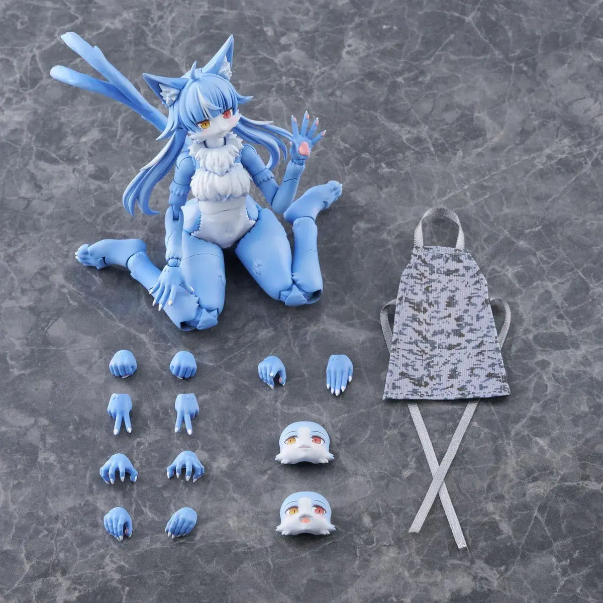 Aoshima Kemopla Omaneko Non Scale Plastic Model Kit - Mofumofu Cat Figure