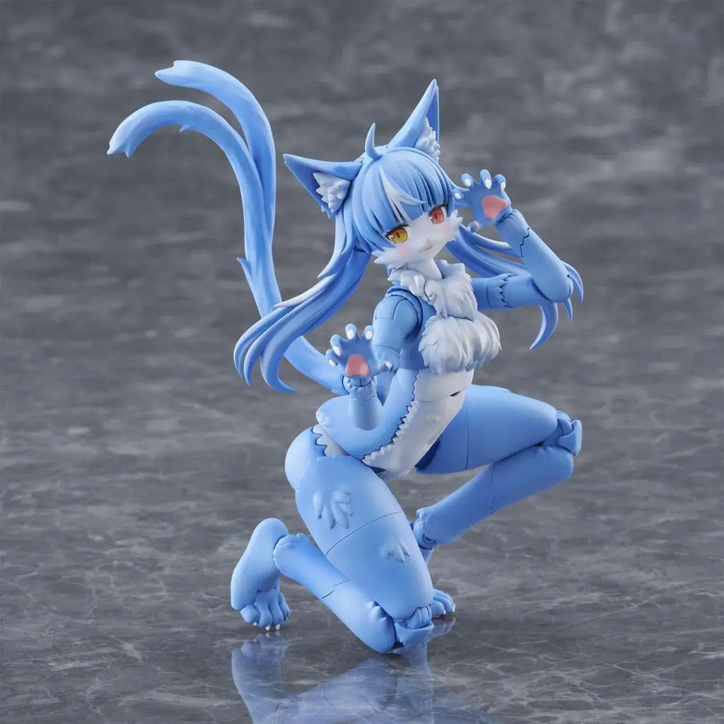 Aoshima Kemopla Omaneko Non Scale Plastic Model Kit - Mofumofu Cat Figure