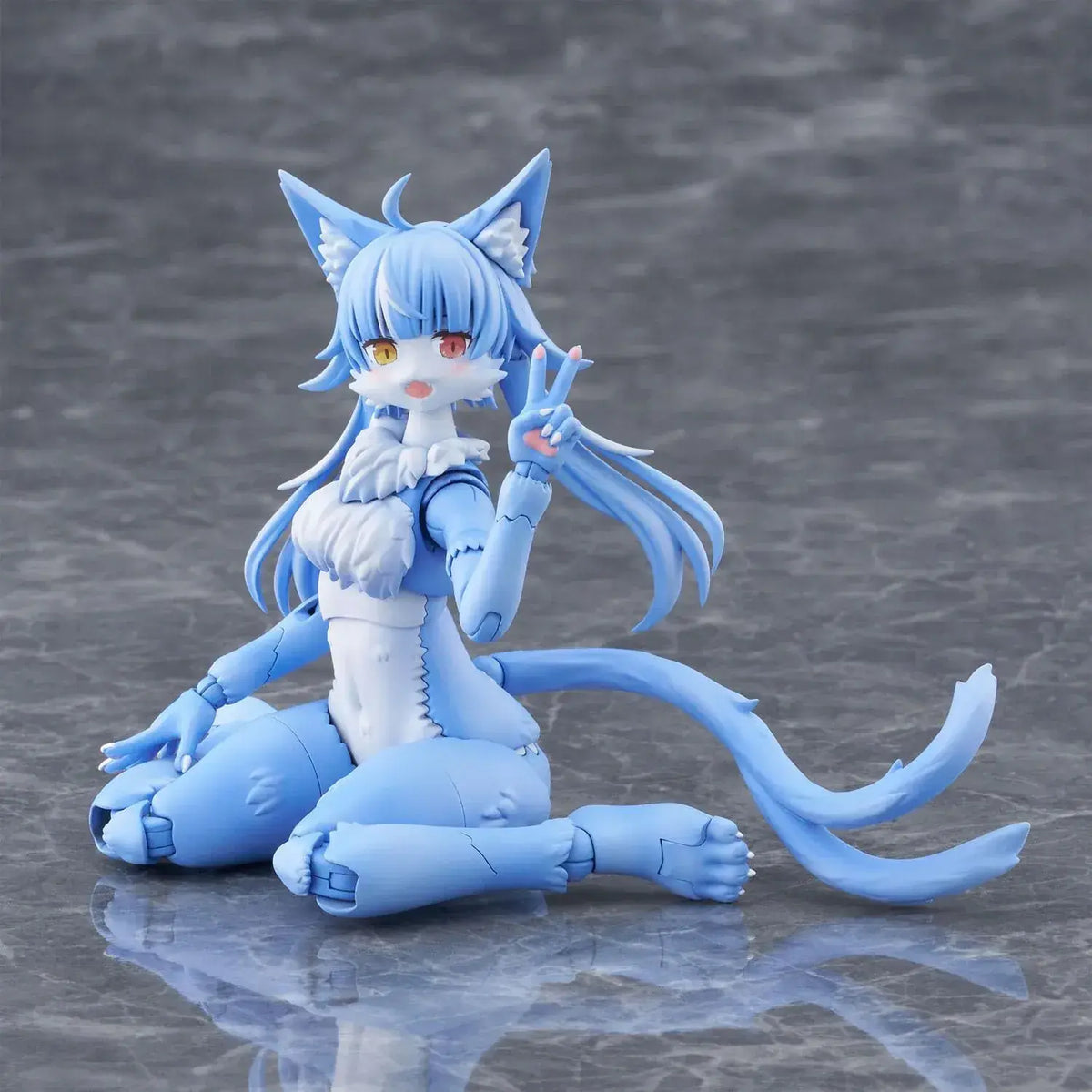 Aoshima Kemopla Omaneko Non Scale Plastic Model Kit - Mofumofu Cat Figure