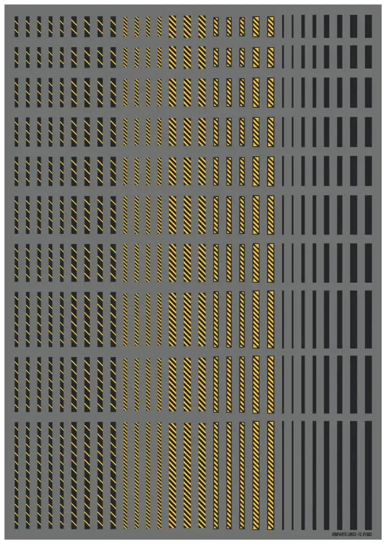 HIQPARTS Line Decal2 Dark Gray + Yellow