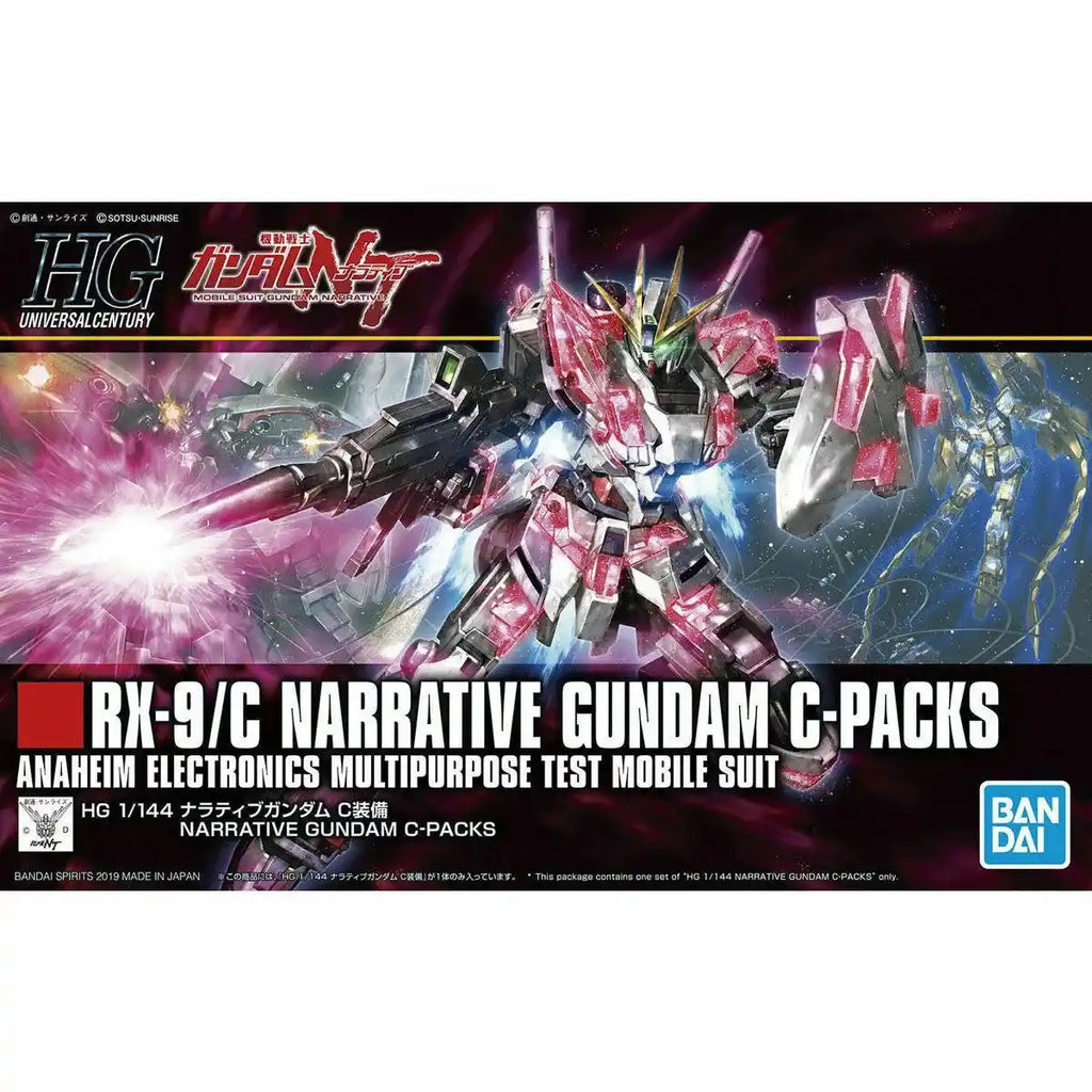 Bandai Hguc 1/144 Rx-9/c Narrative Gundam C-packs Model Kit Gundam Nt