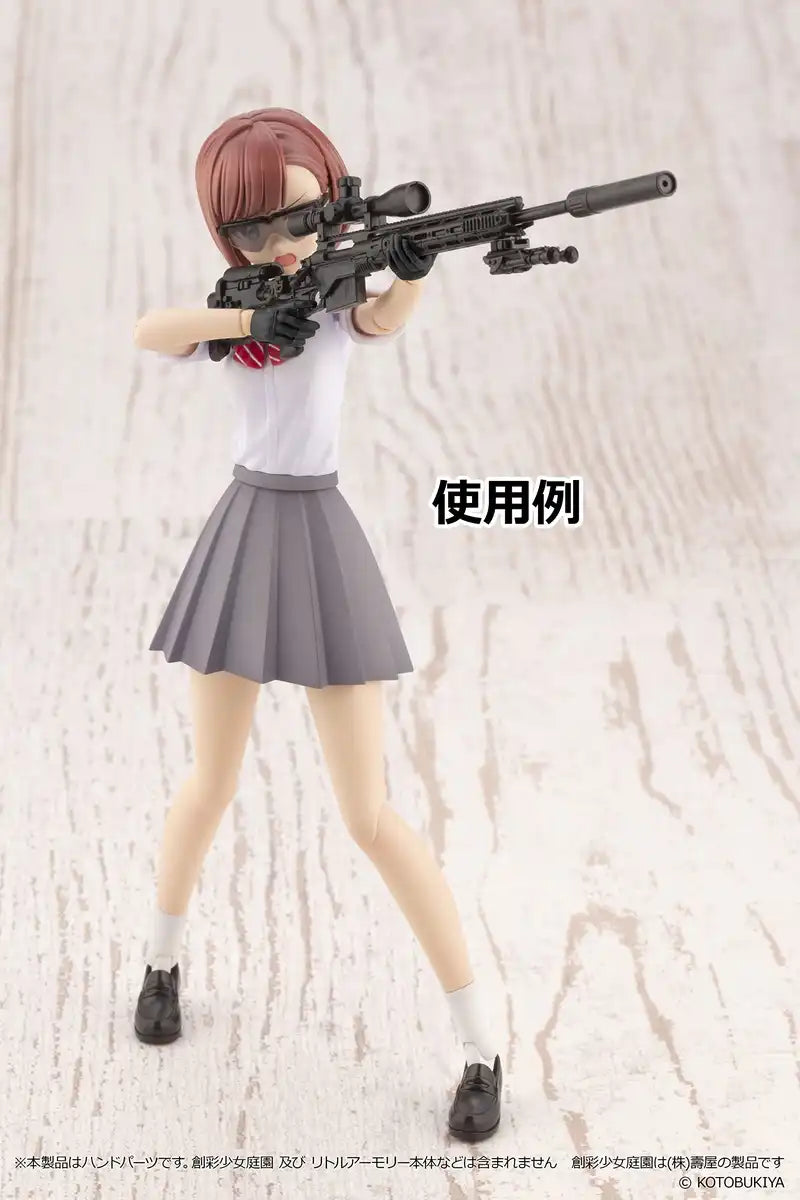TOMYTEC Military Series 1/12 Little Armory Laop08 Sousai Shojo Teien Tactical Glove Black Plastic Model