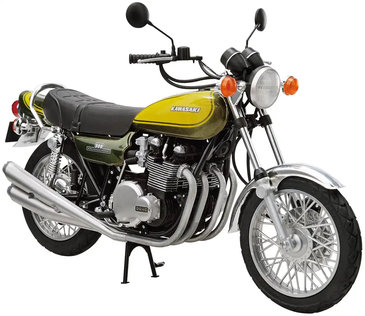 AOSHIMA - The Bike 1/12 Kawasaki Z1 900 Super4 '73 W/ Custom Parts Plastic Model