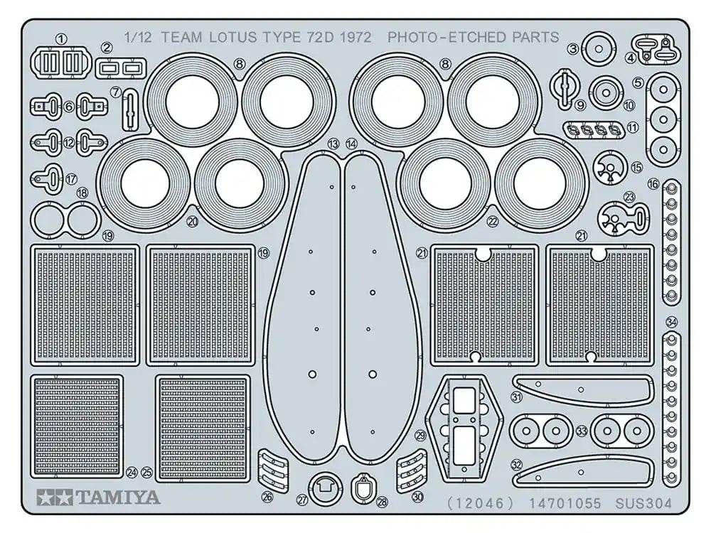 Tamiya 1/12 Big Scale Series #46 Team Lotus Type 72D 1972 Japan Plastic Model 12046