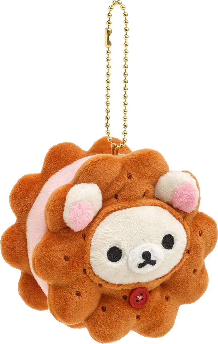 SAN-X Korilakkuma Retro Sweets Series Keychain Plush Butter Sandwich