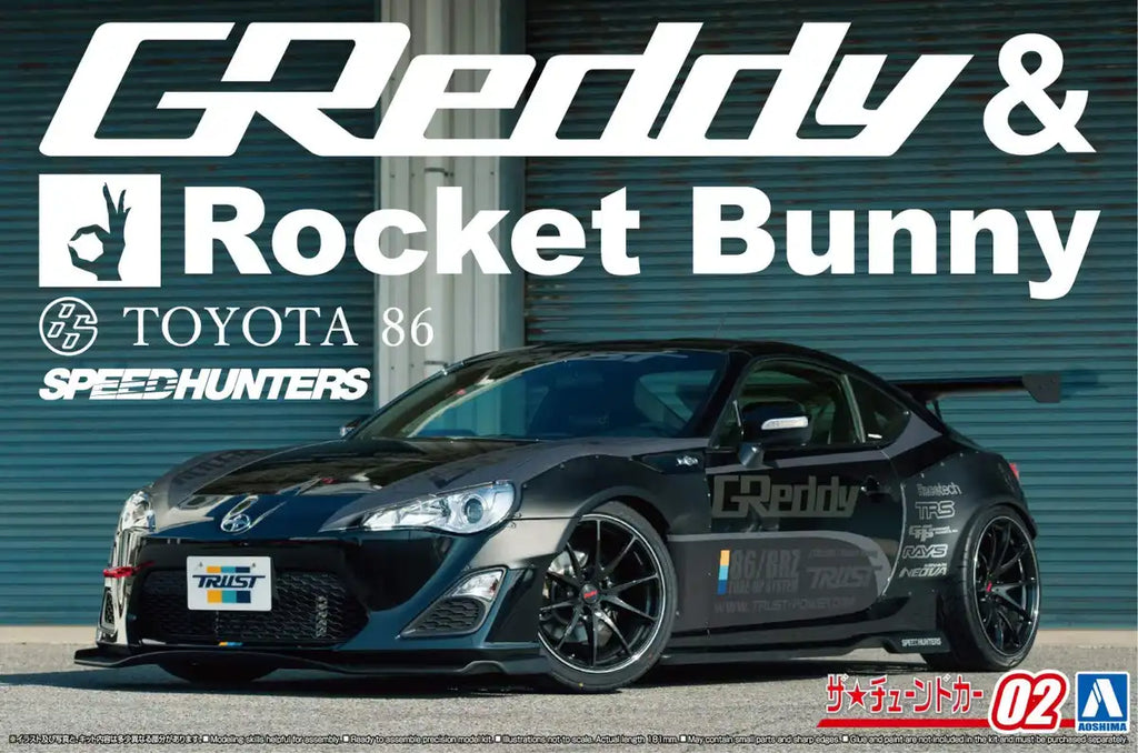 AOSHIMA The Tuned Car 1/24 Zn6 Toyota 86 Greddy & Rocket Bunny Volk Racing Ver. Plastic Model