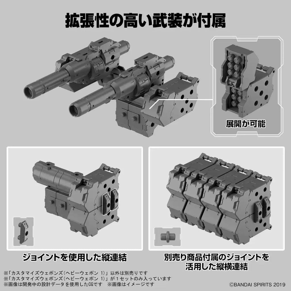 Bandai Spirits Heavy Weapon 1 30mm Color-Coded Customized Plastic Models