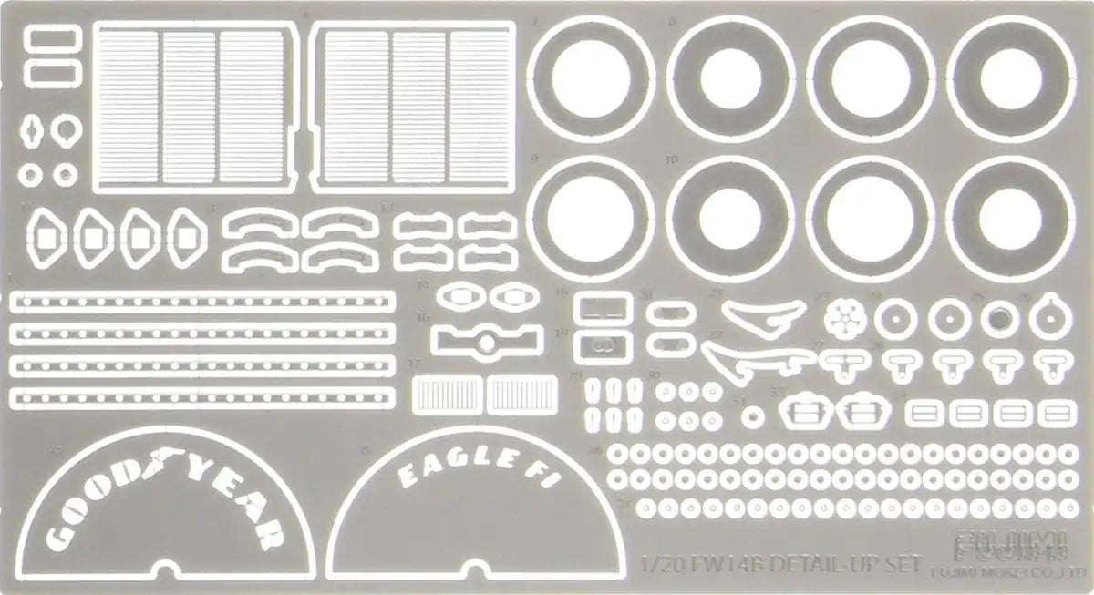 Fujimi Dup16 112701 Detail Up 1/20 Photo Etched Parts Williams Fw14B British Gp Model Toy Parts