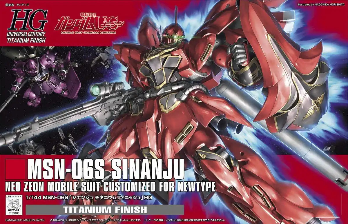 BANDAI Gundam Msn-06S Sinanju Titanium Finish 1/144 Scale Kit