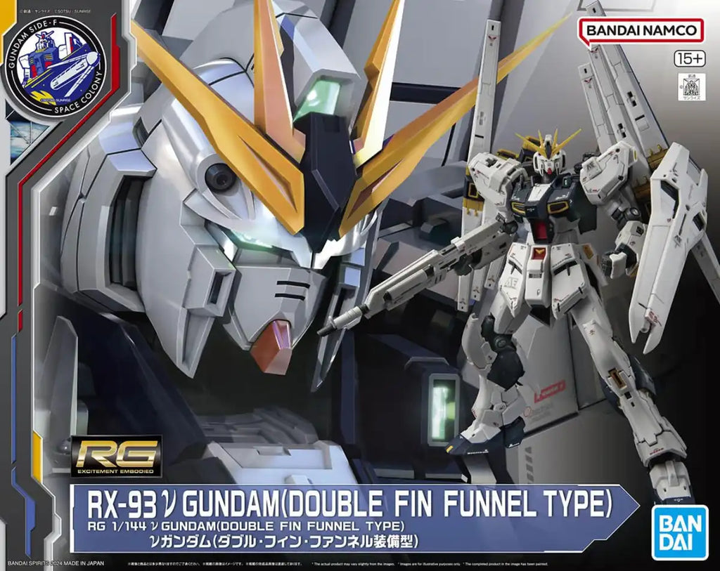 Bandai Spirits RG 1/144 Nu Gundam Double Fin Funnel Model Kit