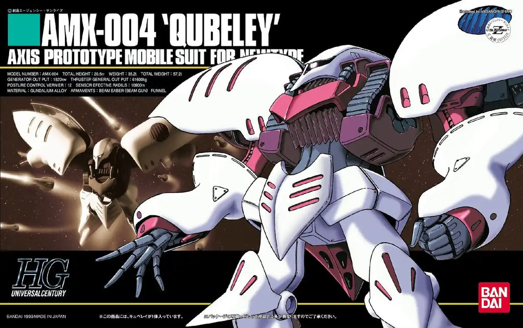 Hguc No.004 1/144 Amx-004 Qubeley (Mobile Suit Z Gundam)