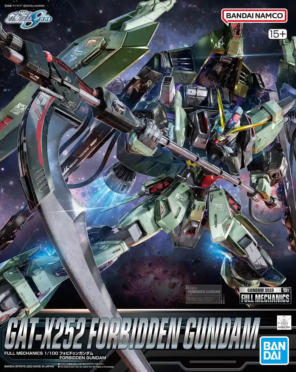 1/100 Scale Bandai Spirits Full Mechanics Gundam Seed Forbidden Gundam Color-Coded Plastic Model