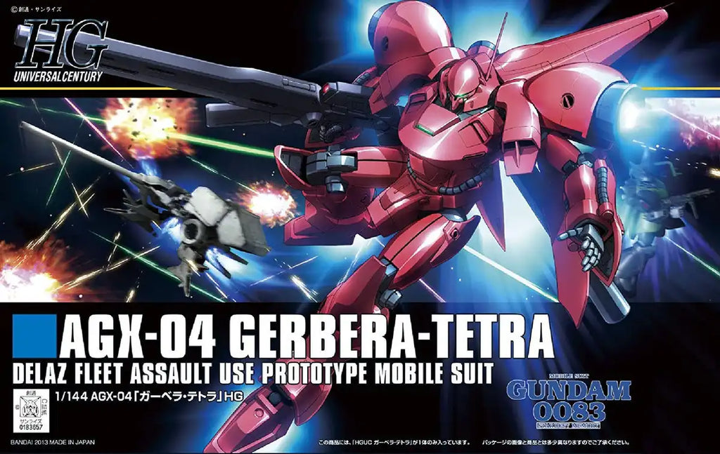 BANDAI Hguc 159 Gundam Agx-04 Gerbera-Tetra Gundam 0083 1/144 Scale Kit