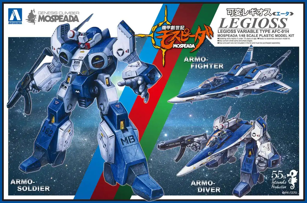 AOSHIMA 55540 Genesis Climber Mospeada Variable Legioss Eta 1/48 Scale Kit