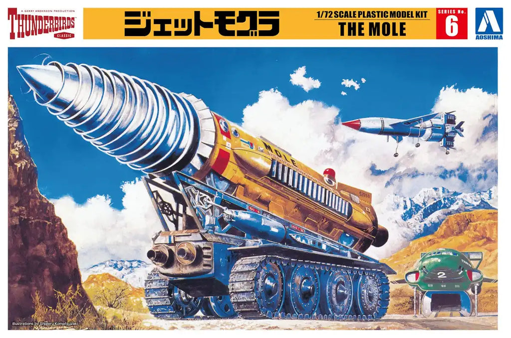 AOSHIMA Thunderbirds Jet Mole Plastic Model
