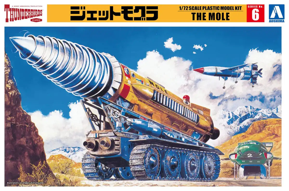 AOSHIMA Thunderbirds Jet Mole Plastic Model